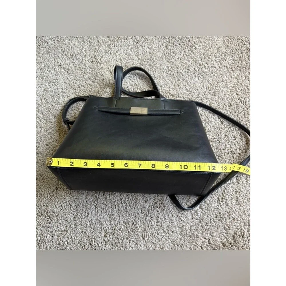 a new day Black Shoulder Bag with Detachable Strap